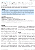 Cover page: Inferring Tie Strength from Online Directed Behavior