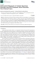 Cover page: Differential Diagnosis of Autism Spectrum Disorder and Post Traumatic Stress Disorder: Two Clinical Cases.