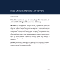 Cover page: Data Breaches in an Age of Technology: An Evaluation of Article III Standing and Expectations of Privacy