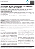 Cover page: Trajectories of Nicotine Use Leading to Dual and Cyclical Tobacco Product Use in Young Adults