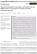 Cover page: Numerical simulation of two‐phase cross flow in the gas diffusion layer microstructure of proton exchange membrane fuel cells