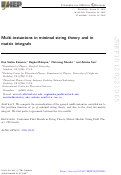 Cover page: Multi-instantons in minimal string theory and in matrix integrals