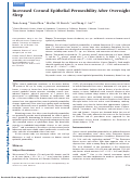 Cover page: Increased Corneal Epithelial Permeability After Overnight SleepSleep Effects on Corneal Epithelial Permeability