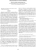 Cover page: A Bayesian Metric for Network Similarity