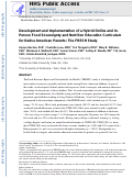 Cover page: Development and Implementation of a Hybrid Online and In-Person Food Sovereignty and Nutrition Education Curriculum for Native American Parents: The FRESH Study