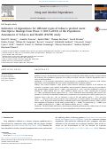 Cover page: Indicators of dependence for different types of tobacco product users: Descriptive findings from Wave 1 (2013–2014) of the Population Assessment of Tobacco and Health (PATH) study