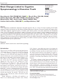 Cover page: Brain Changes Linked to Cognitive Symptomatology in Homeless Youth