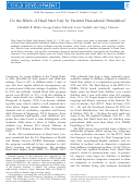 Cover page: Do the effects of head start vary by parental preacademic stimulation?