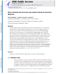 Cover page: Risk controlled decision trees and random forests for precision Medicine