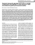 Cover page: Serotonin transporter genotype 5HTTLPR as a marker of differential susceptibility? A meta-analysis of child and adolescent gene-by-environment studies