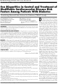 Cover page: Sex Disparities in Control and Treatment of Modifiable Cardiovascular Disease Risk Factors Among Patients With Diabetes Translating Research Into Action for Diabetes (TRIAD) Study