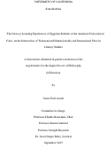 Cover page: The Literacy Learning Experiences of Egyptian Students at the American University in Cairo: At the Intersection of Transnational Dimensionality and Intranational Flow in Literacy Studies