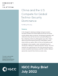 Cover page: China and the U.S. Compete for Global Techno-Security Dominance