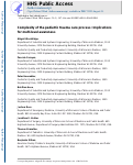 Cover page: Complexity of the pediatric trauma care process: Implications for multi-level awareness.