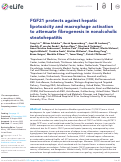 Cover page: FGF21 protects against hepatic lipotoxicity and macrophage activation to attenuate fibrogenesis in nonalcoholic steatohepatitis.