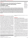 Cover page: Daily measurement of slow slip from low-frequency earthquakes is consistent with ordinary earthquake scaling