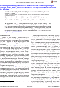 Cover page: Raman spectroscopy of solutions and interfaces containing nitrogen dioxide, water, and 1,4 dioxane: Evidence for repulsion of surface water by NO2 gas