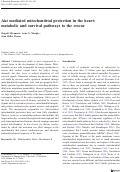 Cover page: Akt mediated mitochondrial protection in the heart: metabolic and survival pathways to the rescue