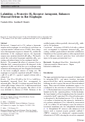 Cover page: Lafutidine, a Protective H2 Receptor Antagonist, Enhances Mucosal Defense in Rat Esophagus