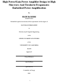 Cover page: High Power/Gain Power Amplifier Design At High Mm-wave And Terahertz Frequencies: Embedded Power Amplification