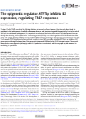 Cover page: The epigenetic regulator ATF7ip inhibits <i>Il2</i> expression, regulating Th17 responses.