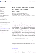 Cover page: Association of long-term aspirin use with kidney disease progression.