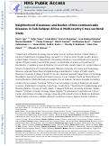 Cover page: Neighborhood greenness and burden of non-communicable diseases in Sub-Saharan Africa: A multi-country cross-sectional study.