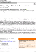 Cover page: Safety, Tolerability, and Effects of Sodium Bicarbonate Inhalation in Cystic Fibrosis