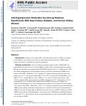 Cover page: Antihyperglycemic Medication Use Among Medicare Beneficiaries With Heart Failure, Diabetes Mellitus, and Chronic Kidney Disease