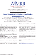 Cover page: Use of hospitalists by Medicare beneficiaries: a national picture.