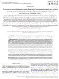 Cover page: Towards an eco-evolutionary understanding of endemism hotspots and refugia.