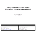 Cover page: Transportation Biofuels in the USA Preliminary Innovation Systems Analysis
