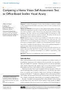 Cover page: Comparing a Home Vision Self-Assessment Test to Office-Based Snellen Visual Acuity