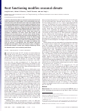 Cover page: Root functioning modifies seasonal climate