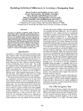 Cover page: Modeling Individual Differences in Learning a Navigation Task