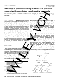 Cover page: Influence of Sulfur‐Containing Diamino Acid Structure on Covalently Crosslinked Copolypeptide Hydrogels