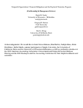 Cover page: Nonprofit Organizations’ Financial Obligations and the Paycheck Protection Program