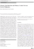 Cover page: Chronic Viral Infection and Primary Central Nervous System Malignancy