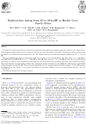 Cover page: Radiocarbon dating from 40 to 60kaBP at Border Cave, South Africa