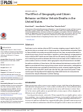 Cover page: The Effect of Geography and Citizen Behavior on Motor Vehicle Deaths in the United States