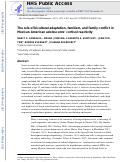 Cover page: The role of bicultural adaptation, familism, and family conflict in Mexican American adolescents’ cortisol reactivity