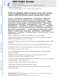 Cover page: Fruits and vegetables intake and gastric cancer risk: A pooled analysis within the Stomach cancer Pooling Project