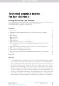 Cover page: Tethered peptide toxins for ion channels