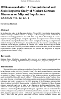 Cover page: Willkommenskultur: A Computational and Socio-linguistic Study of Modern German Discourse on Migrant Populations