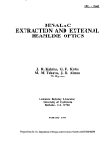 Cover page: Bevalac Extraction and External Beamline Optics