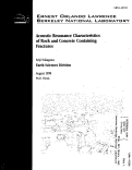 Cover page: Acoustic Resonance Characteristics of Rock and Concrete Containing Fractures