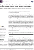 Cover page: Progenitor Cells Play a Role in Reinstatement of Ethanol Seeking in Adult Male and Female Ethanol Dependent Rats.