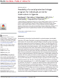 Cover page: Feasibility of a social protection linkage program for individuals at-risk for tuberculosis in Uganda