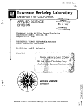 Cover page: RESIDENTIAL WINDOW PERFORMANCE ANALYSIS USING REGRESSION PROCEDURES