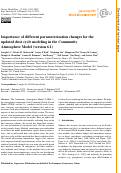 Cover page: Importance of different parameterization changes for the updated dust cycle modeling in the Community Atmosphere Model (version 6.1)